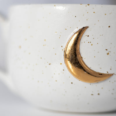 tasse de thé en grés avec lune