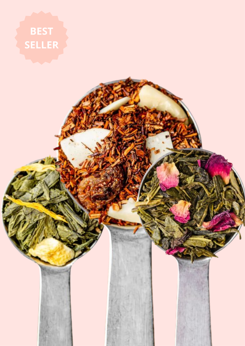 Pack de Thés Glacés bio en vrac : Thé Vert Ananas Passion, Thé Vert Sakura, Rooibos Coco Amande - 3 x 100g