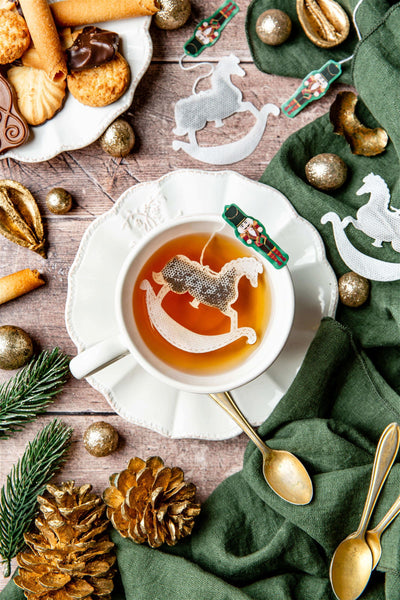 Sachets de thé personnalisés : Cheval à bascule x5 - Thé de Noël - TeaHeritage