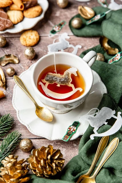 Sachets de thé personnalisés : Cheval à bascule x5 - Thé de Noël - TeaHeritage